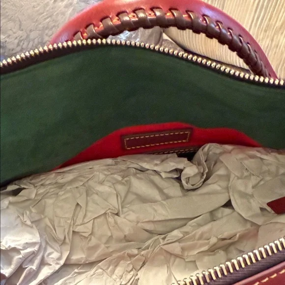 Dooney & Bourke Burgundy Leather Satchel - Picture 5 of 7